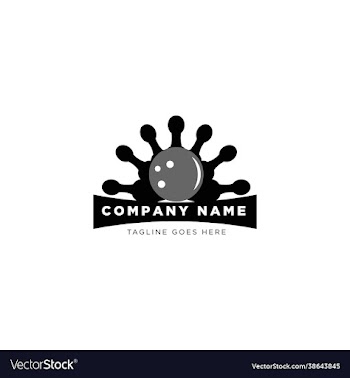 l bowling ball club logo design