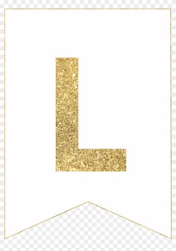 L Gold Alphabet Banner Letter - L Gold Alphabet Banner Letter