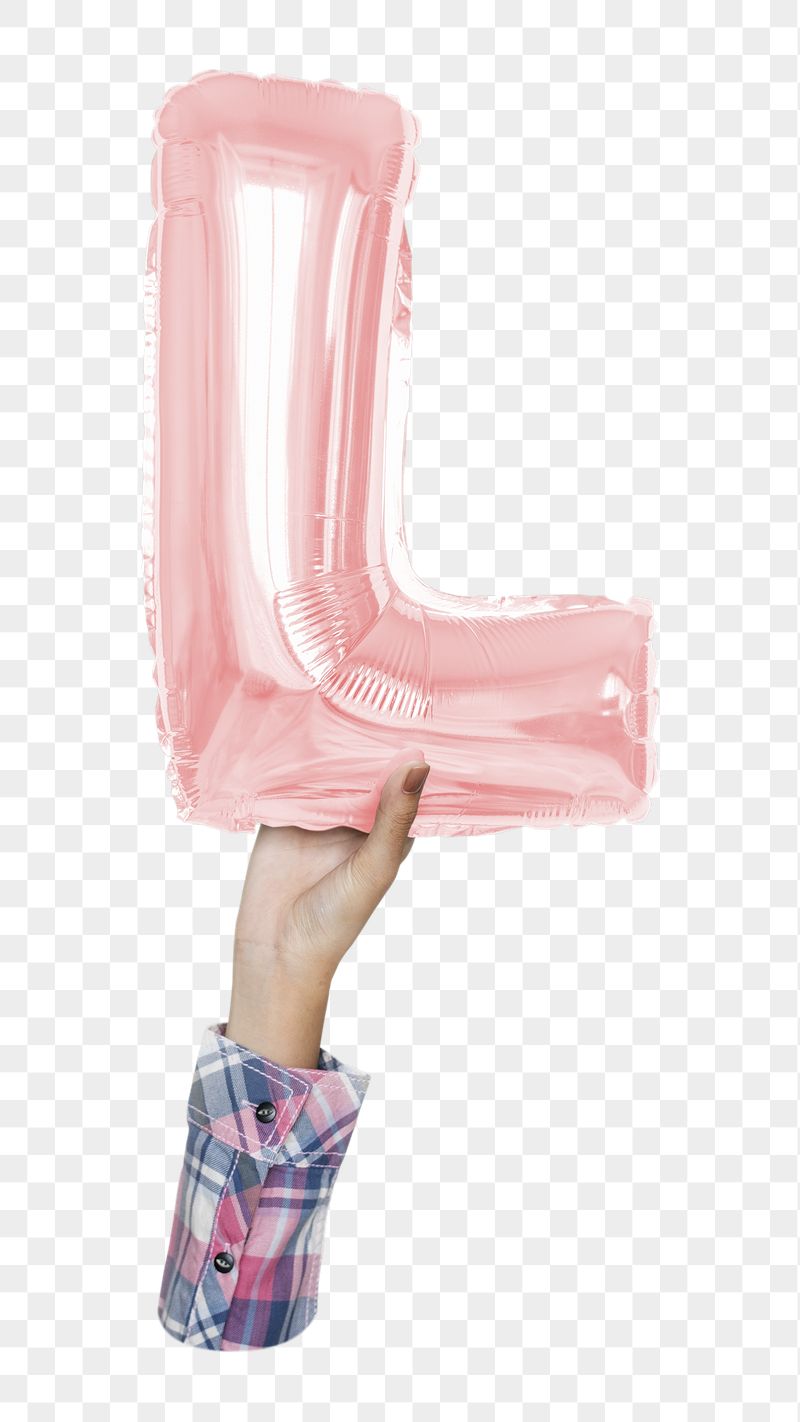 L letter balloon png sticker, | Free PNG - rawpixel