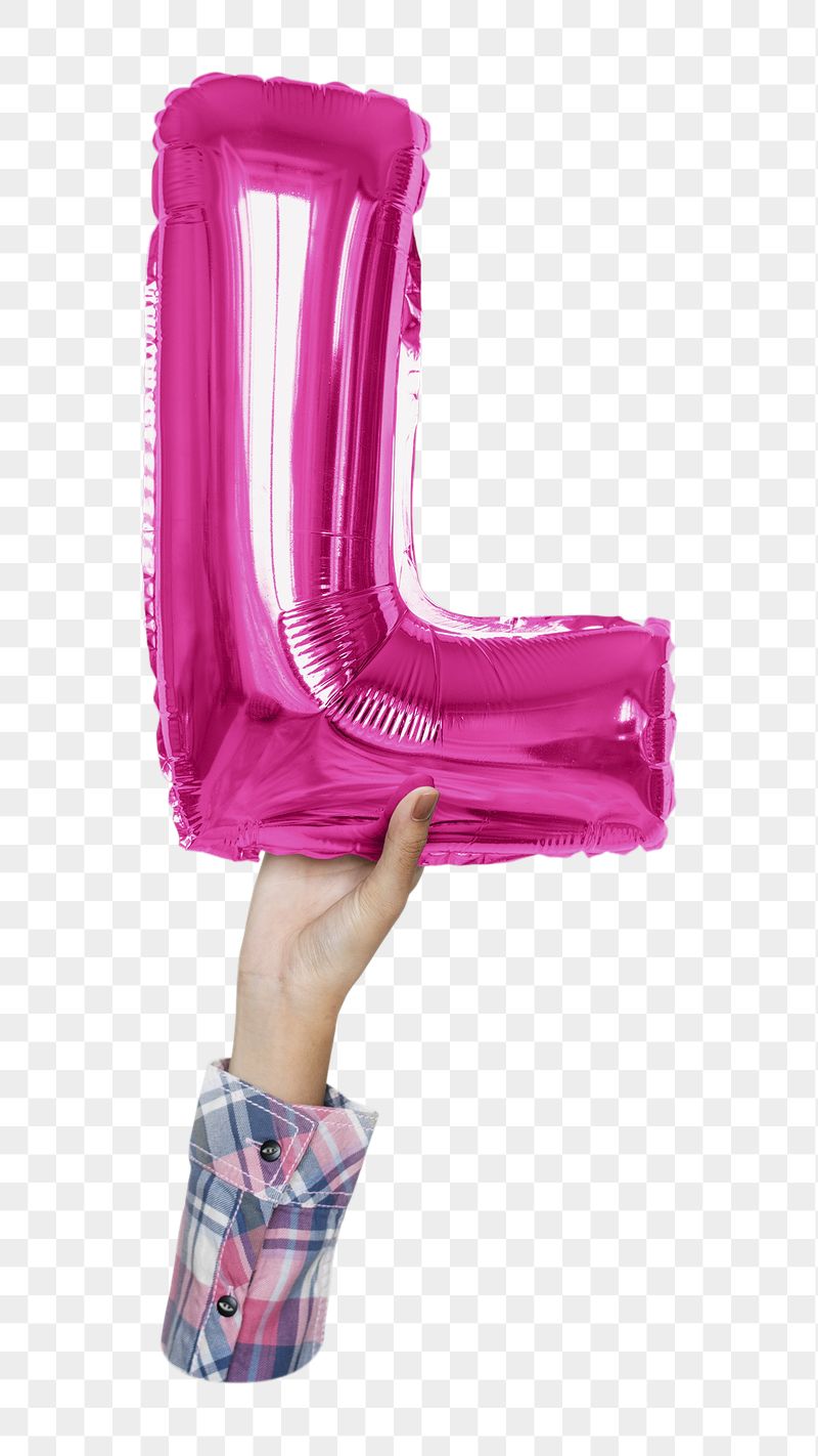 L letter balloon png sticker, | Free PNG - rawpixel