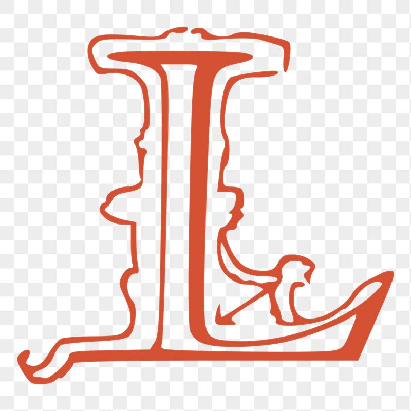 L letter png sticker, vintage | Free PNG - rawpixel