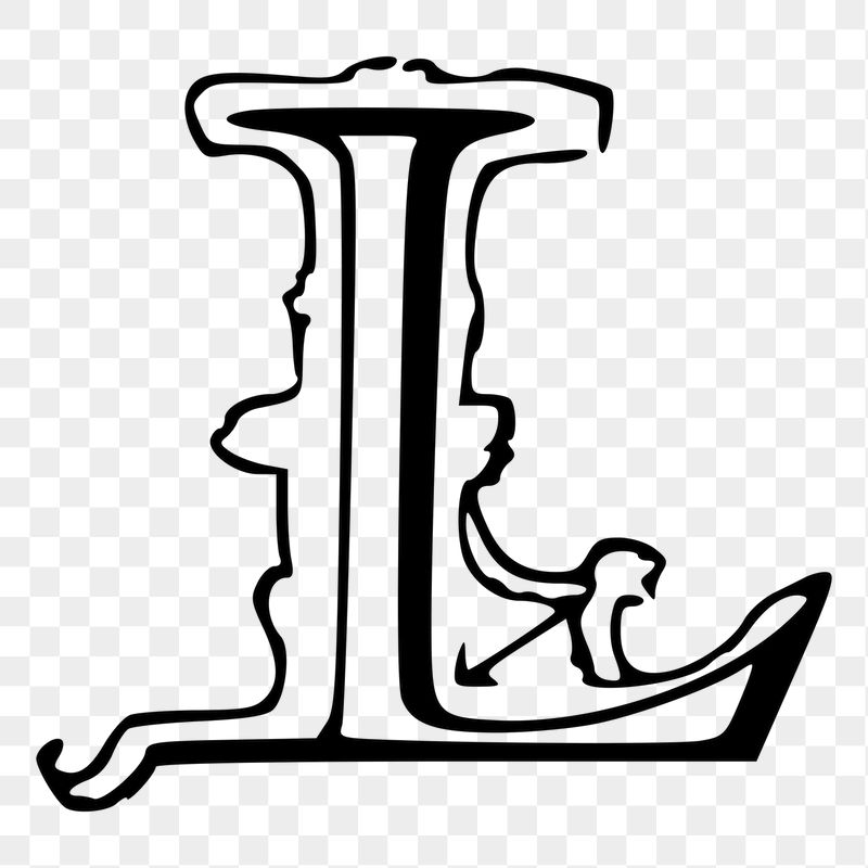 L letter png sticker, vintage | Free PNG - rawpixel