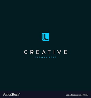 L logo creative business design vector image