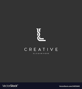 L logo creative business design vector image