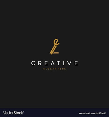 L logo creative business design vector image
