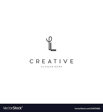 L logo creative business design vector image