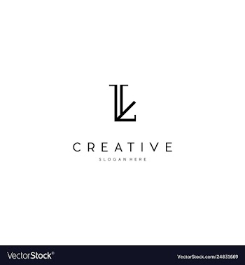 L logo creative business design vector image