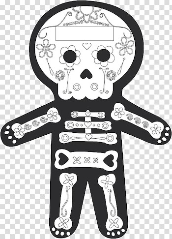 La Calavera Catrina Day of the Dead Death, mexican skull transparent background PNG clipart