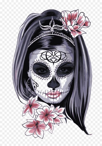 La Calavera Catrina Day of the Dead Skull Halloween - sugar skulls 
