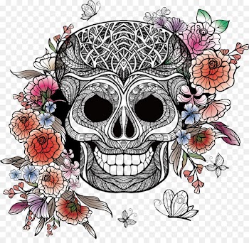 La Calavera Catrina Skull Day of the Dead - Vector skull head 