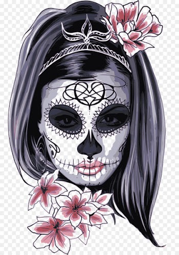 La Calavera Catrina Skull Drawing Day of the Dead - Women's day 