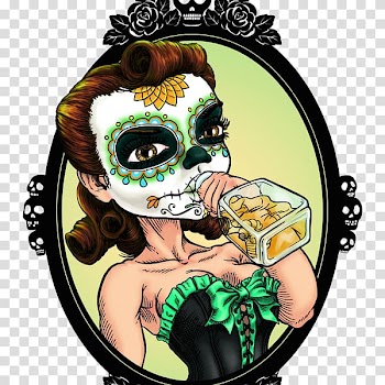 La Calavera Catrina T-shirt Mexico, T-shirt transparent background PNG clipart