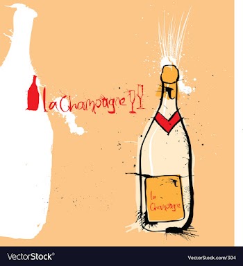 La champange vector image