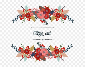 La Planta De La Vid - Floral Vector Border Png