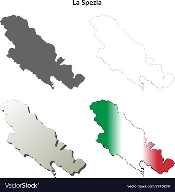 La Spezia blank detailed outline map set vector image