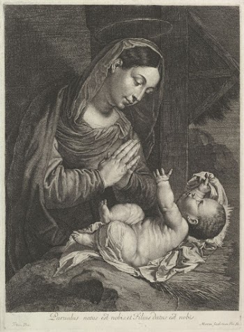 La Vierge adorent l'Enfant Jesus | Free Photo - rawpixel