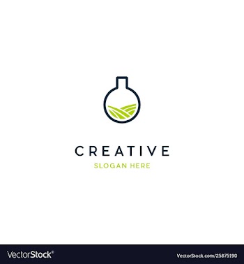 Lab farm science creative techno logo vector image