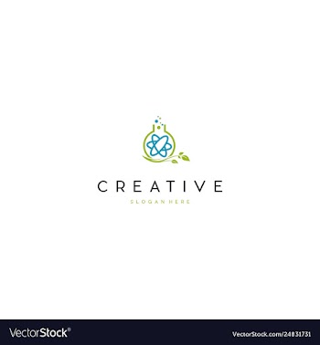 Lab naturally science creative business logo vector image