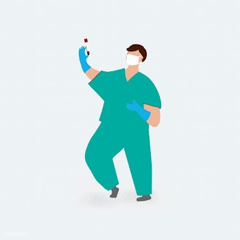 Lab technician with a blood test tube from coronavirus patient charact.. | Free  vector - 2303048