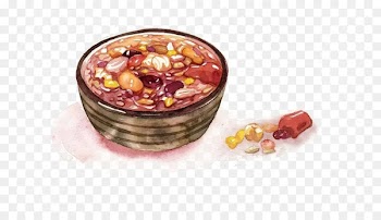 Laba congee Xiaohan Laba Festival Traditional Chinese holidays - Hand-painted rice porridge material picture 
