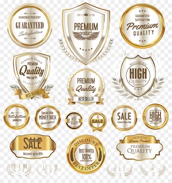 Label Circle Euclidean vector - Golden round label vector 