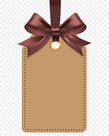 Label Clip art - Label with Brown Bow Template PNG Clip Art Image 