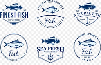 Label Fish as food - Fish vector material 