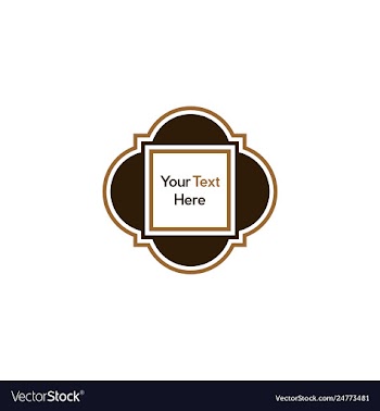 Label frame creative idea logo design vector image