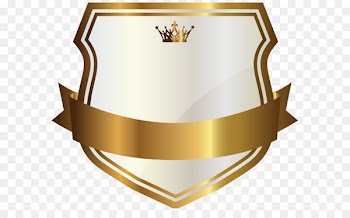 Label Gold Clip art - White Label with Gold Banner PNG Clipart Image 