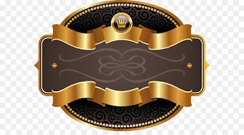 Label Logo - Golden ribbon label 