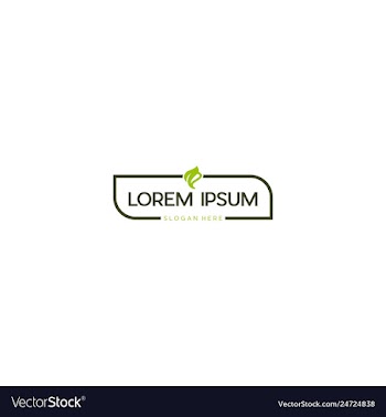 Label organic green tea creative logo design vector image