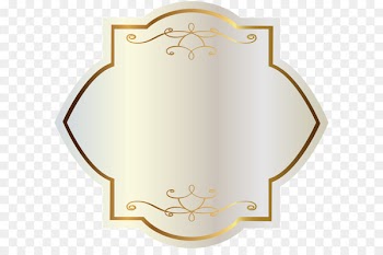 Label Sticker Clip art - White Label with Gold Decorations PNG Clipart Image 
