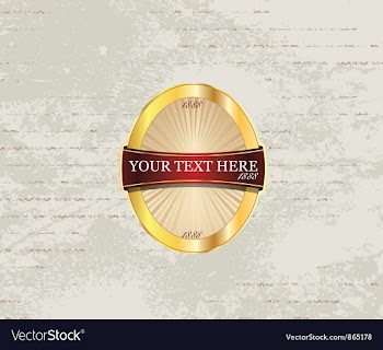 Label with grunge background vector image