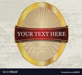 Label with grunge background vector image