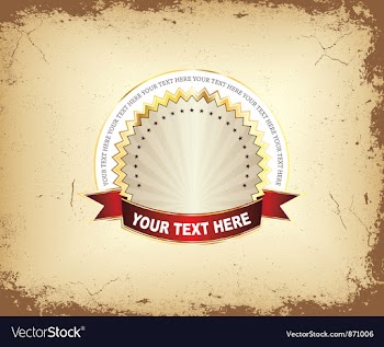 Label with grunge background vector image