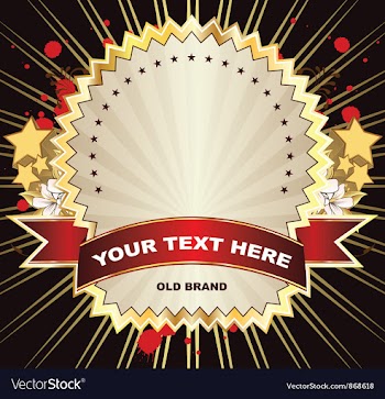 Label with grunge vector image
