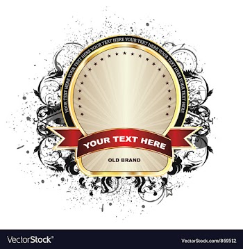 Label with grunge vector image