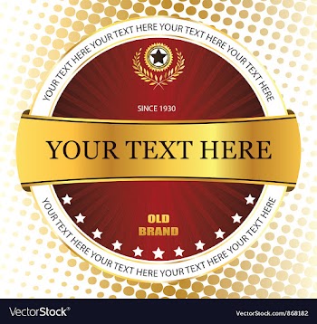 Label with halftone background vector image
