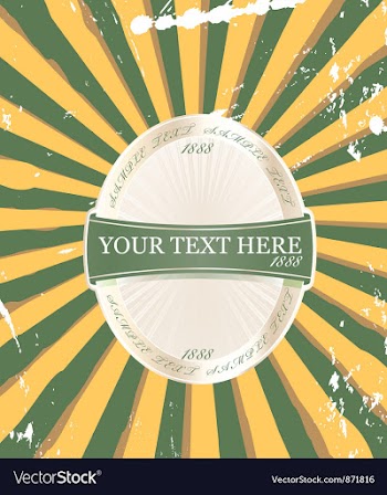 Label with rays background vector image