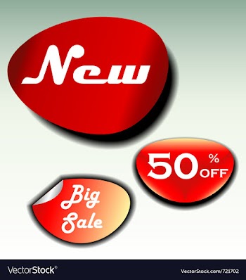 Labels for big sale new and discount vector image