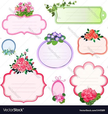  					Labels set vector image														