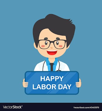 labor day background with doctor