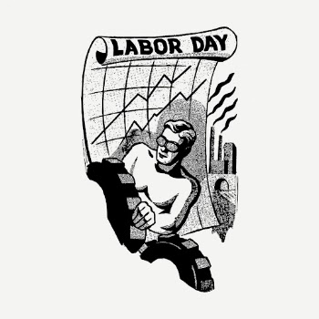 Labor Day clipart, vintage  | Free PSD - rawpixel