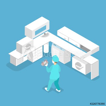 Laboratory room in hospital or veterinary clinic
