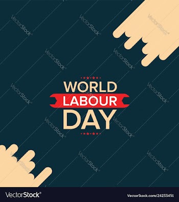 Labour day or may day design vector image