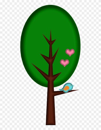 Lacarolita Spring Joy Tree2 - Arvore Desenho Vetor Chapeuzinho Vermelho