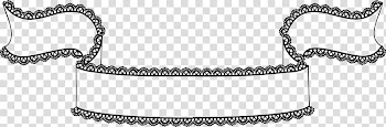 Lace Banners Brushes, black ribbon siange transparent background PNG clipart