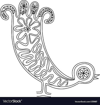 Lace bird vector image