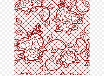 Lace Clip art - Transparent Decorative Lace with Roses PNG Picture 