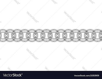 Lace design line on white background vector image